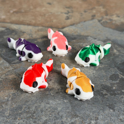 Tiny Koi Fish Pack — 3D-Printed Mini Figures | Flarelab Manila