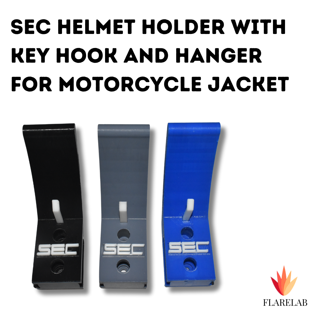 SEC Helmet Holder with Key Hook and Hanger for Motorcycle Jacket