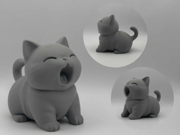 Fuzzy Yawning Cat