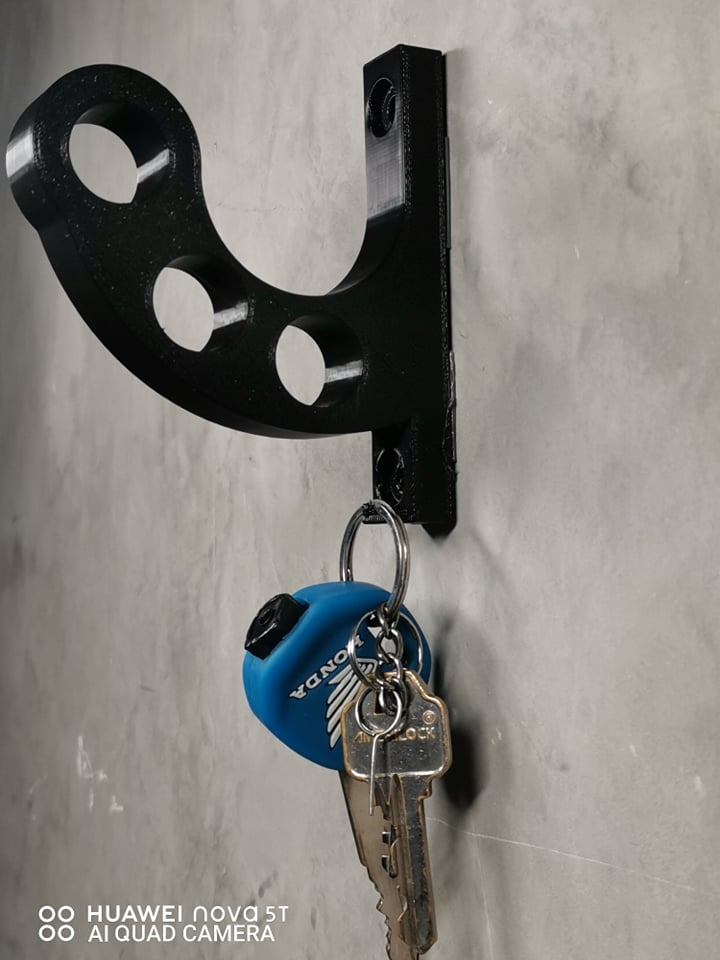 Helmet Wall Mount Motorcycle Holder Universal KNUCKLE with Keyholder