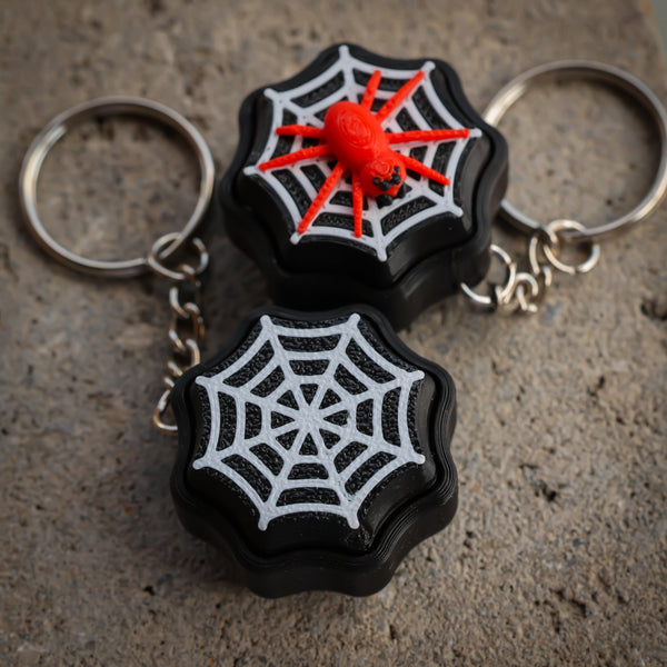 Spider Web Clicker — 3D-Printed Fidget Keychain | Flarelab Manila