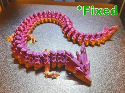 Articulated Crystal Dragon V2 (Fixed) Updated Dragon – Flexible Toy
