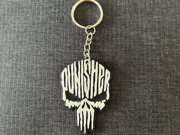 The Punisher Keychain Marvel Skull Keychain