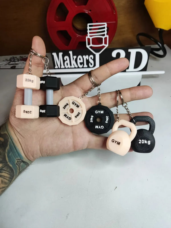 Keychain V2 GYM Customizable Text Personalized