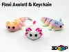 Flexi Axolotl & Keychain No Supports – Flexible Toy