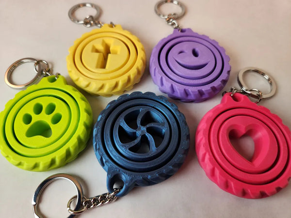 Gyroscopic Keychain Spinners Fidget Keychain