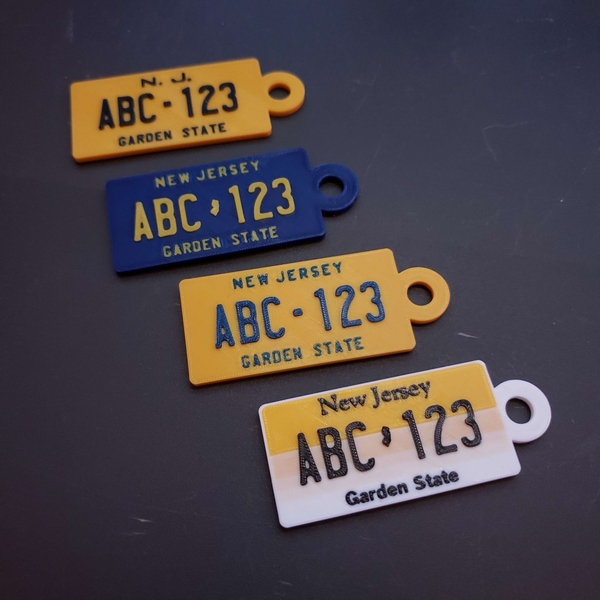 Mini US State License Plate Key Tags Customizable – Keychain
