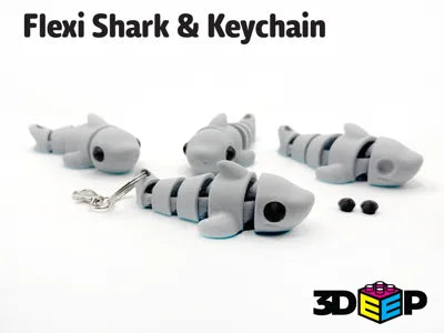 Flexi Shark & Keychain No Supports – Flexible Toy