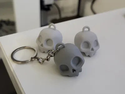 Cute Skull Keychain Kawaii Memento Mori