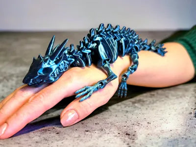 Articulated Skeleton Dragon Halloween Decor – Flexible Toy