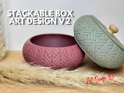 Jewelry Box Stackable Art Design V2 – Storage Organizer
