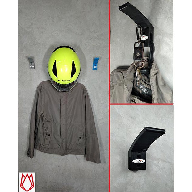 KYT Helmet Holder / Helmet Hook with Key Hook and Hanger for Motorcycle Jacket