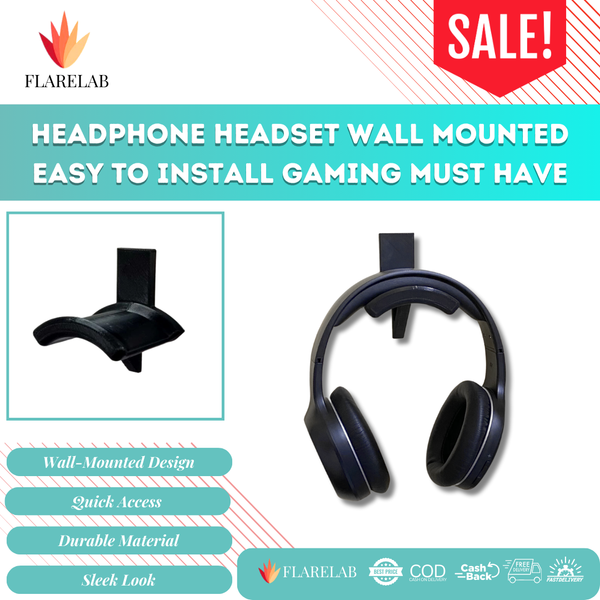 Wall-Mounted Headphone & Headset Holder