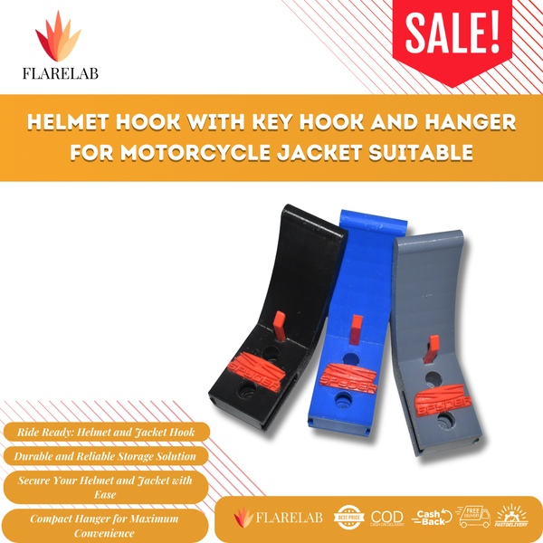 Spyder Helmet Holder with Key Hook & Jacket Hanger | Flarelab