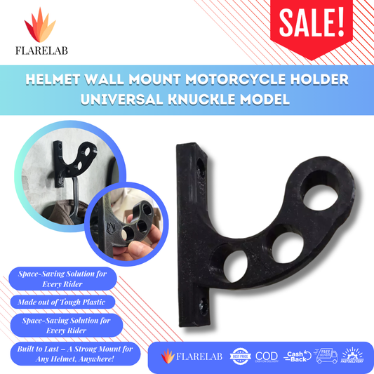 Helmet Wall Mount Motorcycle Holder Universal KNUCKLE Model