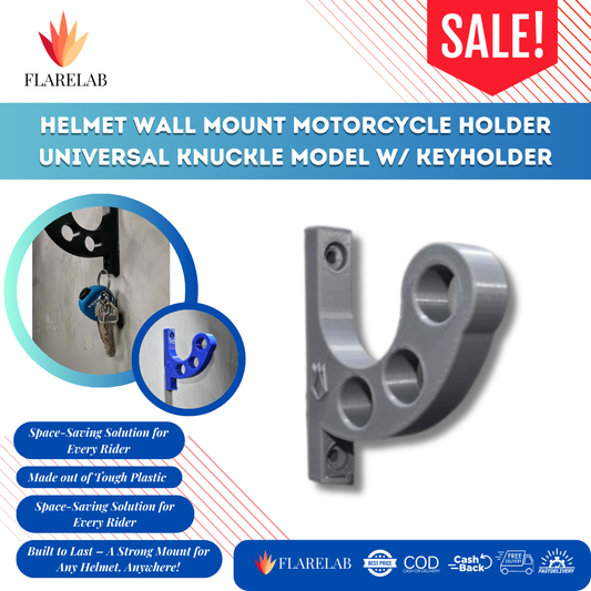 Helmet Wall Mount Motorcycle Holder Universal KNUCKLE with Keyholder