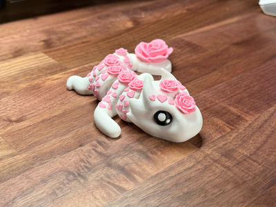 Baby Articulated Valentine Dragon by Vixvvo – Flexible Toy