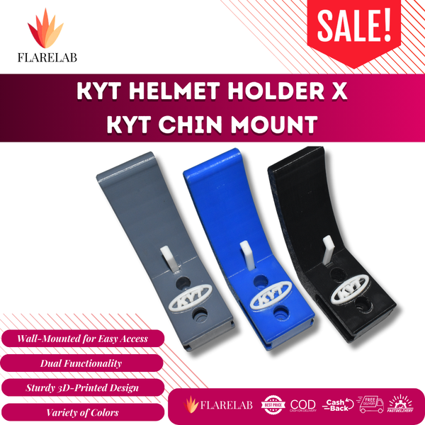 KYT Helmet Holder with Key Hook & Jacket Hanger | Flarelab