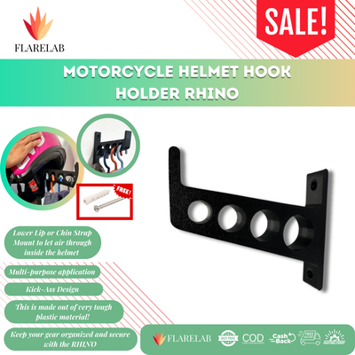 RHINO Motorcycle Helmet Hook Holder | Flarelab