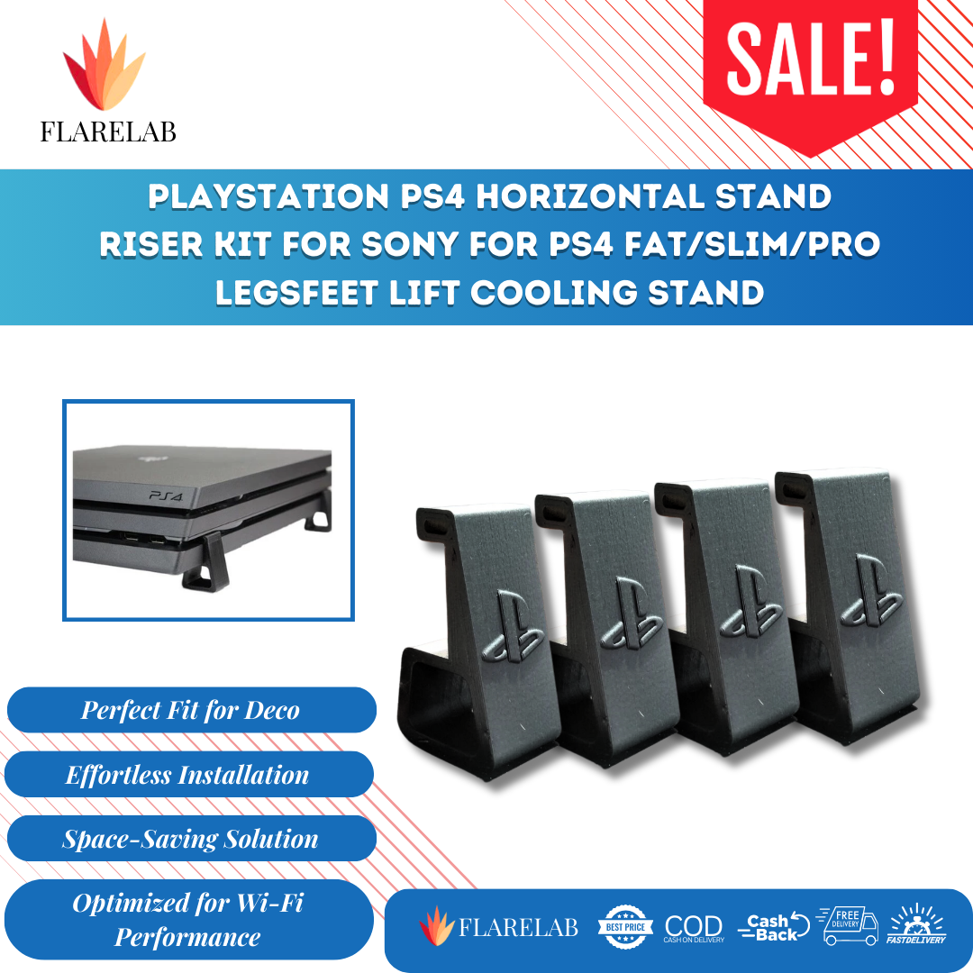 Playstation Ps4 Horizontal Stand Riser Kit For Sony for PS4 Fat Slim Pro LegsFeet Lift Cooling Stand