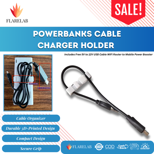 PowerBanks Cable Charger Holder FREE 5V to 12V USB Cable WiFi Router to Mobile Power Booster