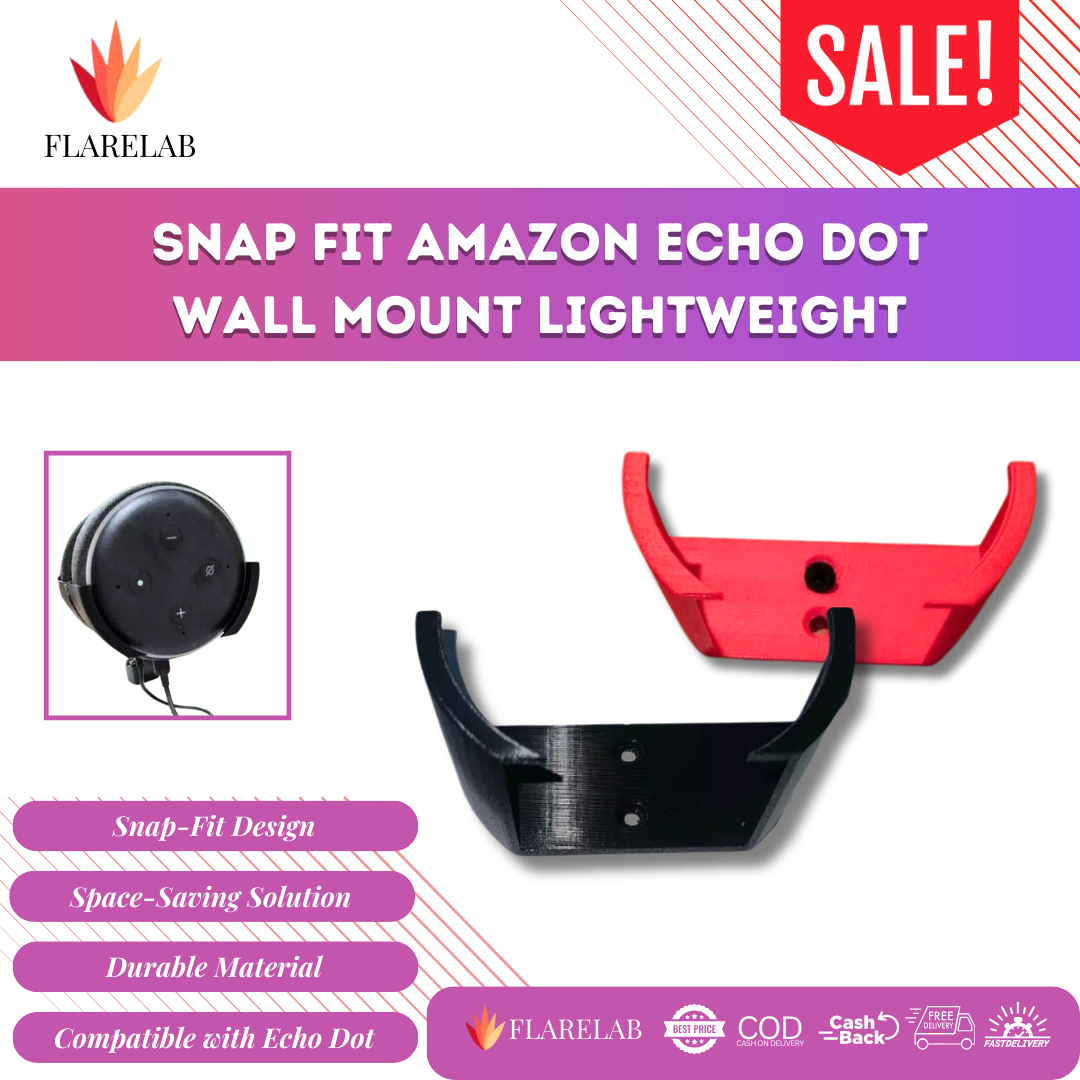 Snap-Fit Wall Mount for Amazon Echo Dot