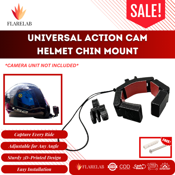 Universal Action Cam Helmet Chin Mount | Flarelab