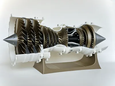 Printable Low Bypass Turbofan Working Engine – Model Kit