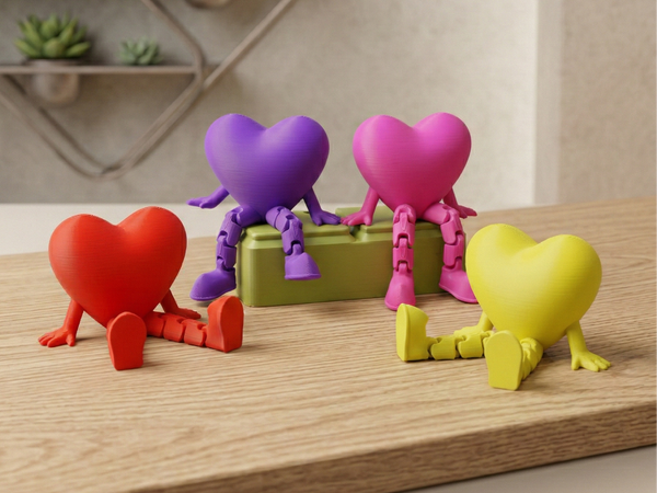 Articulated Heart Plump Smooth Valentine's Gift – Flexible Toy