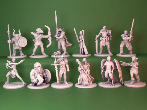 DnD Player Character Pack 5 Miniatures RPG Set – Game Accessory