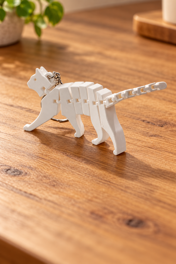 Flexi Cat Keychain