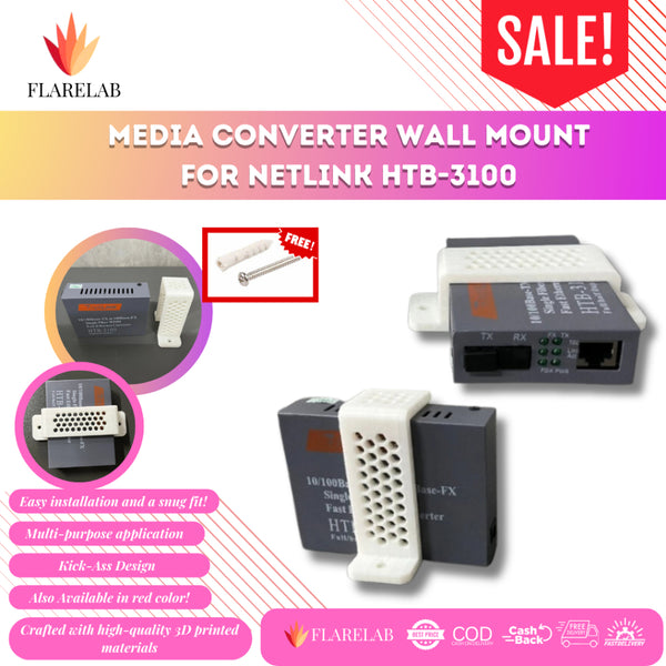 Media Converter Wall Mount for NETLINK HTB-3100 | Flarelab
